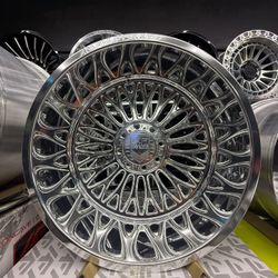 New 24x14 8x180 -76 Offset Amani Forged Wheels $$6635