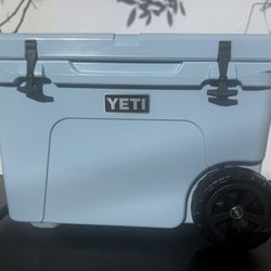 Yeti Tundra Haul Wheeled Cooler 50 Qt Big BLUE Sky NEW