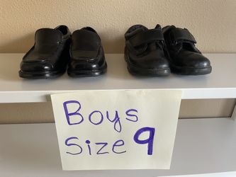 Boys shoes size 9 boy toddler dressy dress black outing Kids Korner Cherokee event pictures holidays