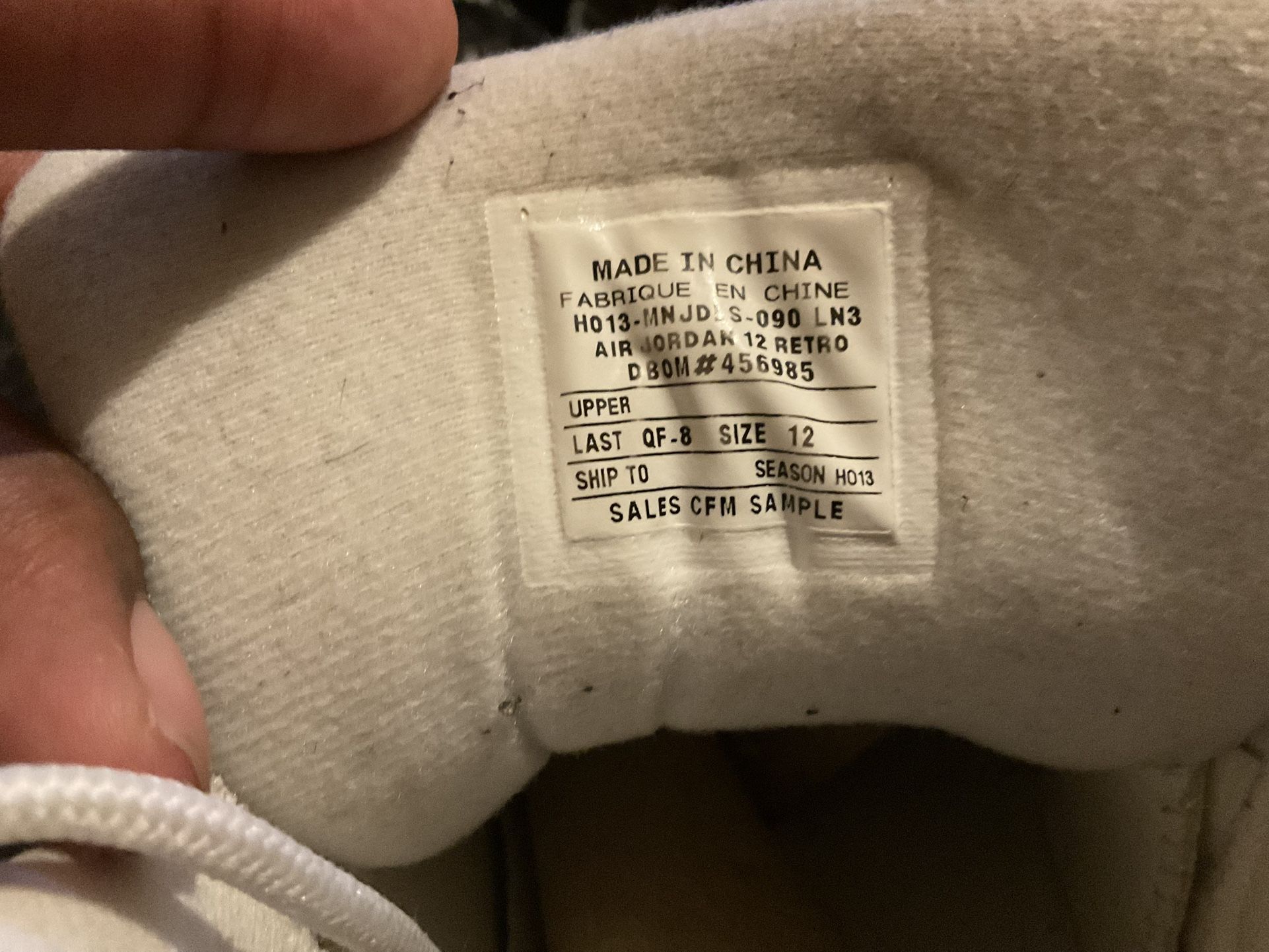 OVO x Air Jordan 12 Retro 'White' Sample