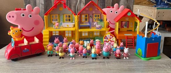 Peppa pig figures lot with extras for cash or trade