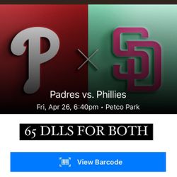 BEER FEST San Diego Padres vs Philadelphia Phillies April 26 (2 tickets) 
