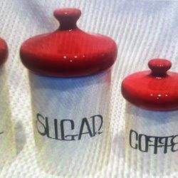 VINTAGE 1970’s  CERAMIC CANISTERS
