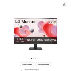 LG 32” Curved Computer Monitor