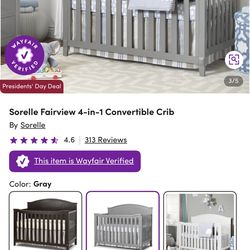 Sorelle Convertible crib 4 in 1