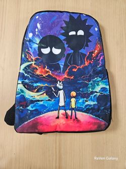 Rick and Morty Galaxy Print Backpack – New