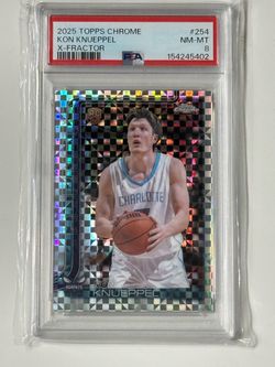 2025 Topps Chrome Kon Knueppel RC X-Fractor Parallel #254 PSA NM MT 8
