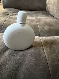 Vintage Japanese Porcelain Flask White Ceramic Canteen with Cup & Cork Stopper