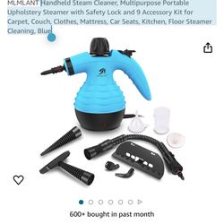 Handheld Steam Cleaner, Multipurpose Portable Upholstery Steamer with Safety Lock and 9 Accessory Kit for Carpet, Couch, Clothes, Mattress, Car Seats,