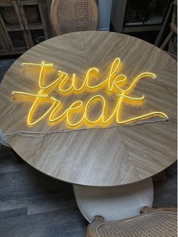 Pottery Barn Halloween LED Trick or Treat Light-Up Wall Sign