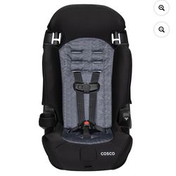 Cosco Kids Finale 2-in-1 Toddler Booster Car Seat, Fiberwave II, Black/Grey