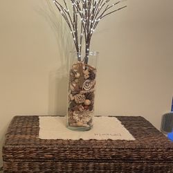 Wicker Storage Ottoman