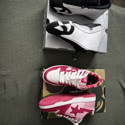 Black Toe 14s/ Sk8 Bapes.      (Size 9) & (Size 8.5)