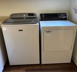 Maytag Smart Top Loading Washing Machine and GE Electric Automatic Dryer