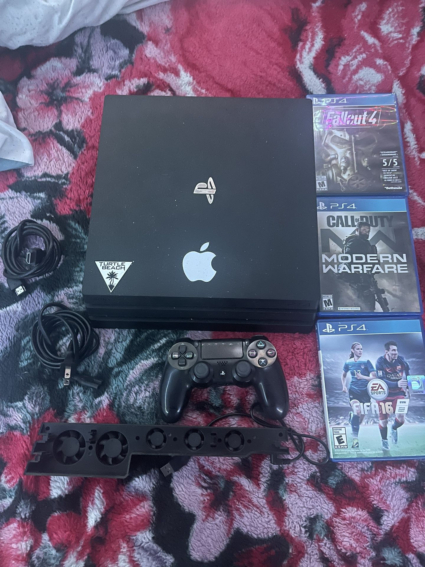 PS4 Pro with 3 games