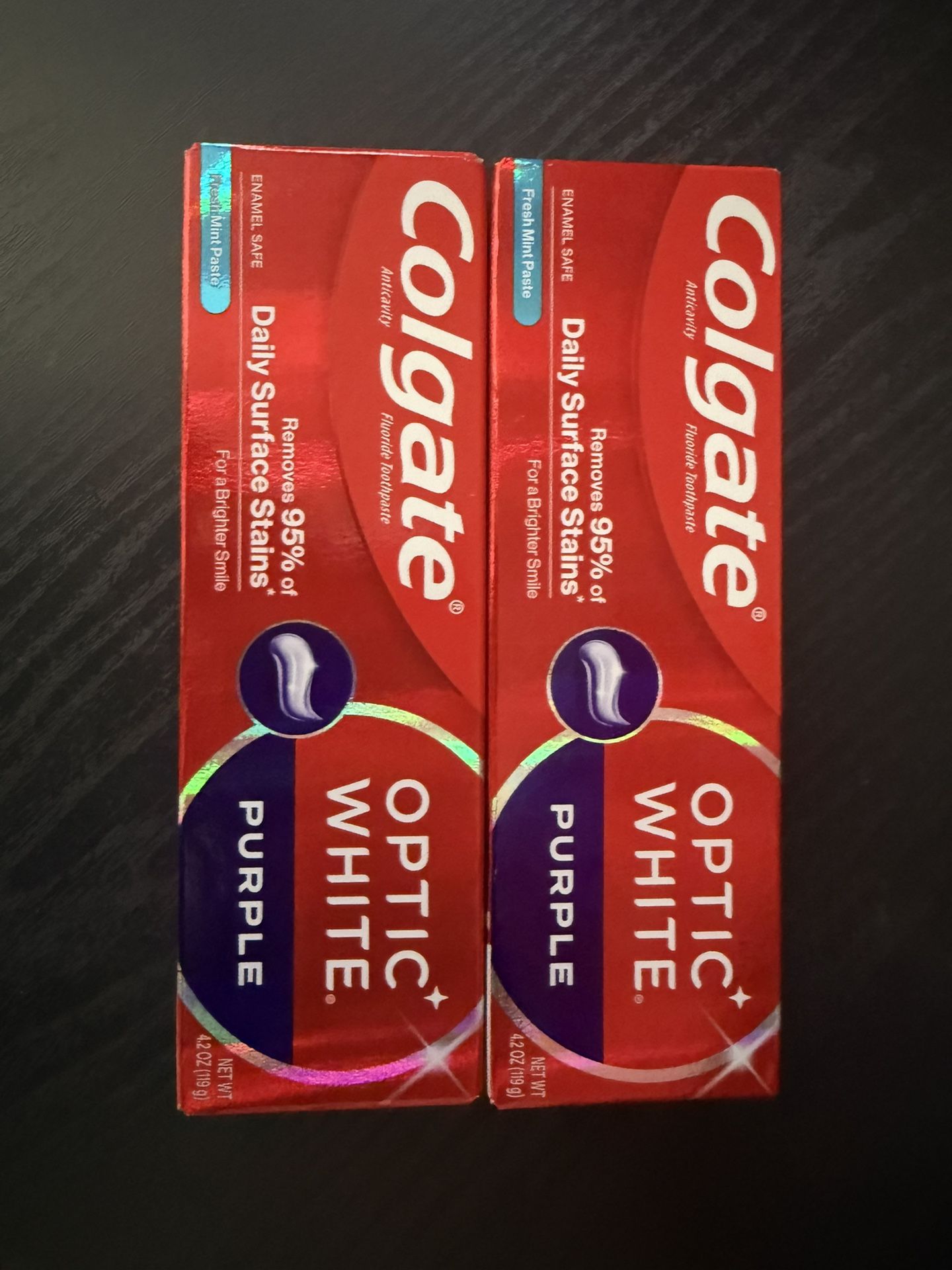 Colgate Optic White Purple Toothpaste Bundle