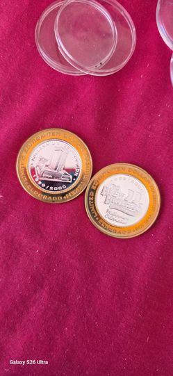 Vintage Tokens 999 Pure silver Eldorado Casino Reno NV Millennium Celebration