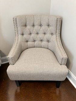 Taupe Accent Chair - like new - if listed it's available
