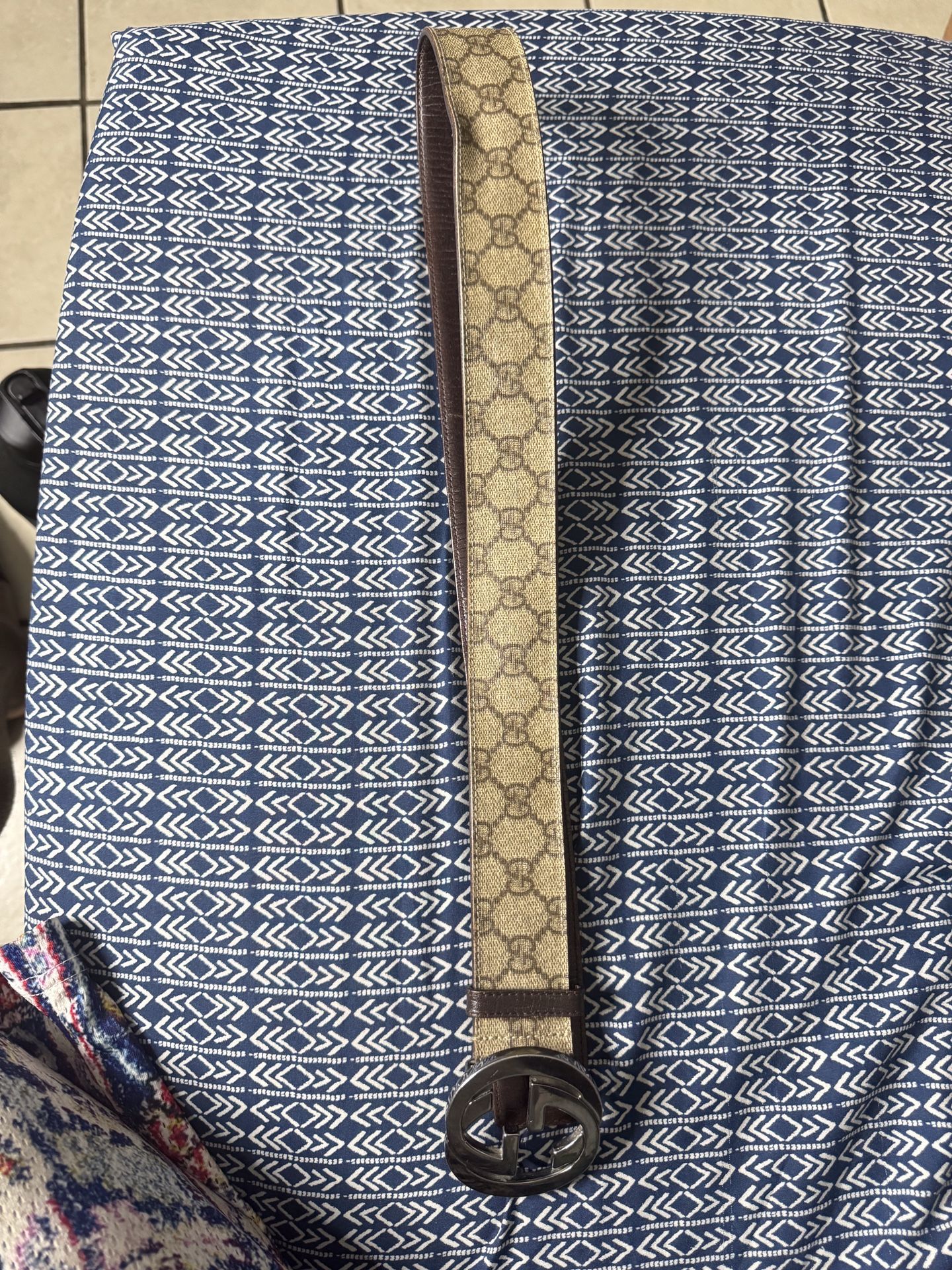 Vintage monogram gucci belt