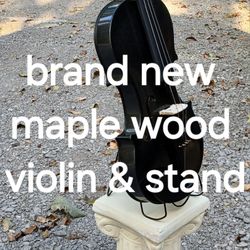 Brand New Violin With Stand And Pedestal 