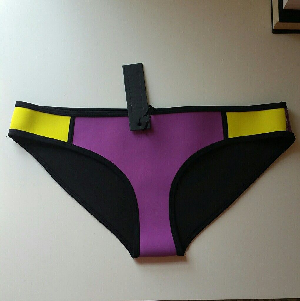 Triangl XL NEW Neoprene Bikini Swimsuit Bottom Purple