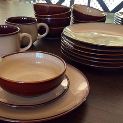 Sango Nova Brown plates & bowls