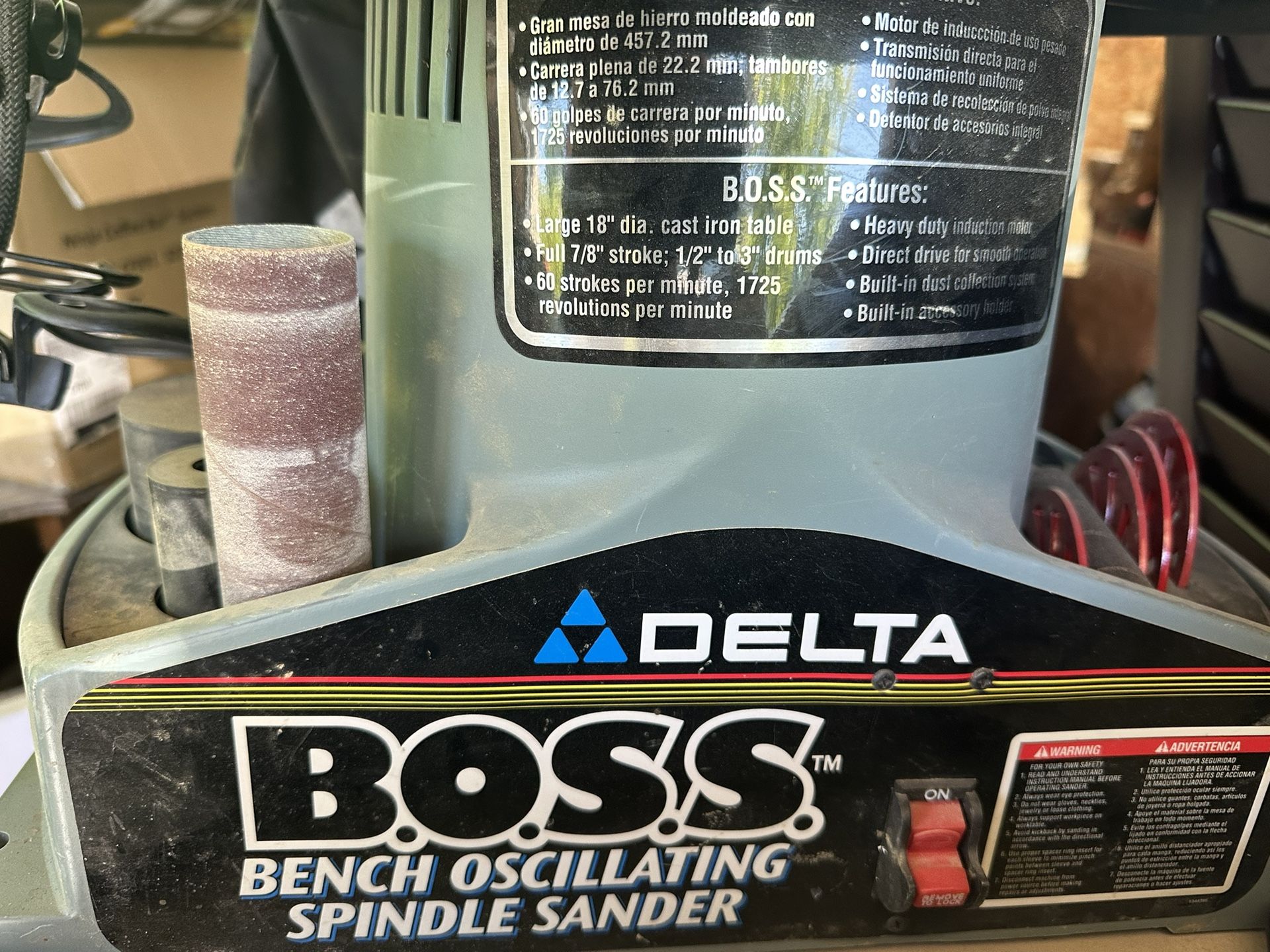 Delta Sander BOSS Bench Oscillating Spindle sander