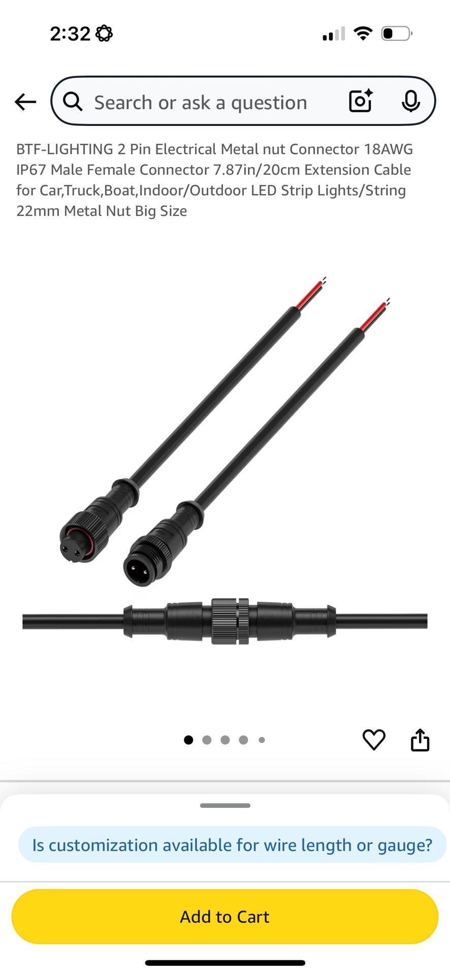 New Set Of Female Waterproof Connectors 