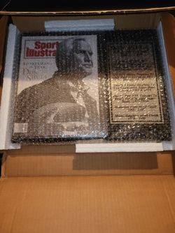 Miami Dolphins legend coach Don shula 1(contact info removed) sports illustrated magazine on a plaque
