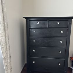 Dark Brown Heavy Wood Dresser