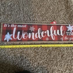 Christmas sign - Most wonderful time of the a Year sign. 