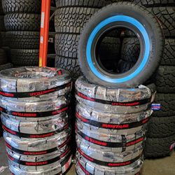 235 75 15 1 1/2" WHITE WALL TIRES 