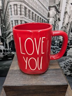 (RD-1) Rae Dunn Artisan Collection 'Love You' Red Ceramic Mug