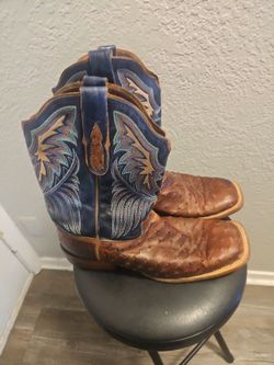 Tony Lama Mens Black Label Ostrich Boots