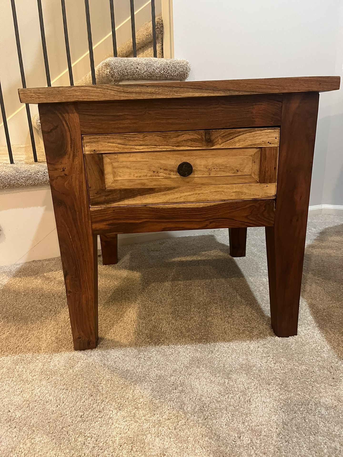 Solid Wood End Table