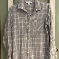 Old Navy Soft Flannel Button Down Shirt Ladies Size Large 