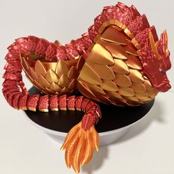 Red Flexi Articulated 24 inch Dragon with Egg