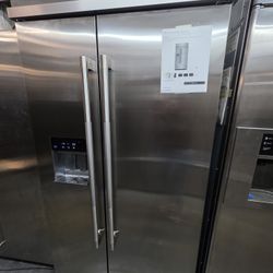 42" JENN AIR BUILT IN STAINLESS STEEL REFRIGERATOR 