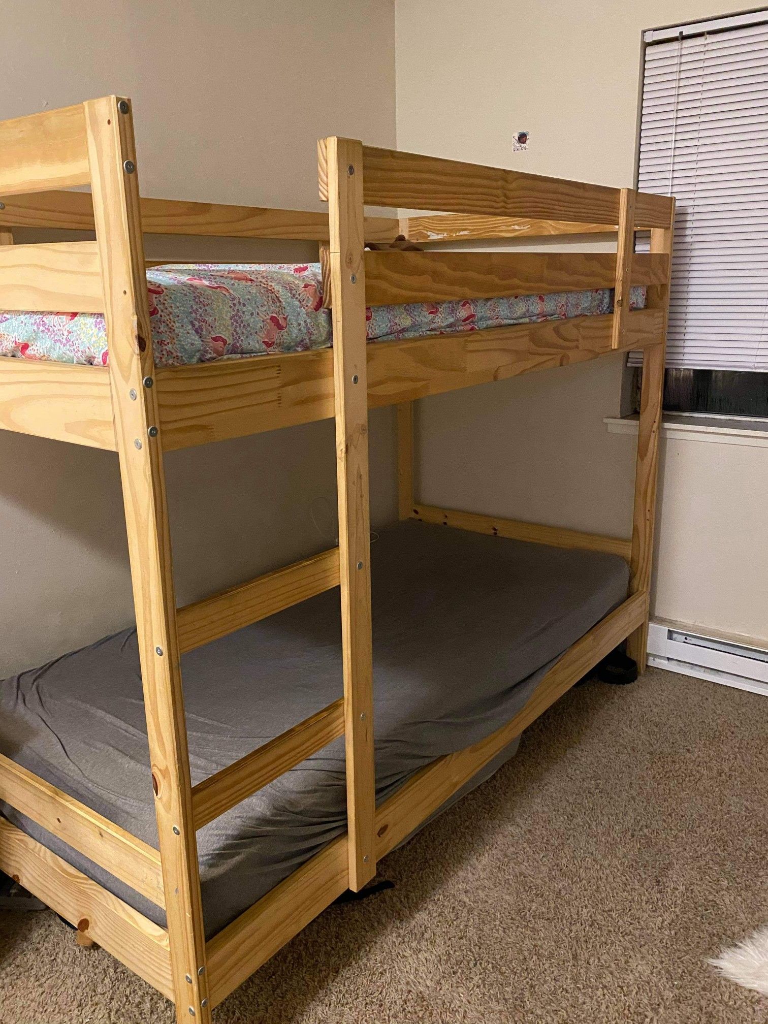 Bunk bed and mattress 100$