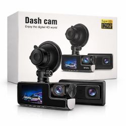 Uber Lyft Dash Cam Dual Lens 1296 P HD G-Sensor Night Vision Car DVR Systems