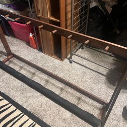 10-Guitar Wooden Floor Stand with Padded Base