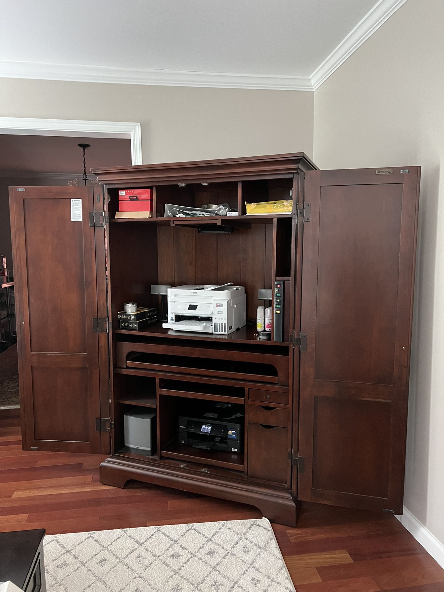 Computer Armoire in Fawn Cherry by Riverside Furniture