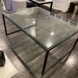 Large Glass Coffee Table ( I Think From Pottery Barn)   