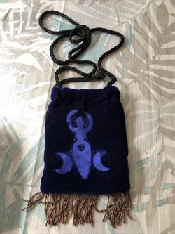 Blue Velvet Tarot Bag 7” X 5”