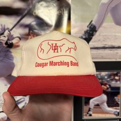 Vintage 90’s University of Houston Marching Band YoungAn Snapback Hat White 