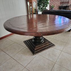 Pedestal Wood Table