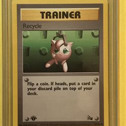 Pokemon Fossil Set 1st Edition Card Trainer Recycle 61/62 