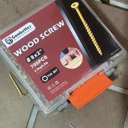 700 tornillos de madera y metal con punta de estrella T25, clase 5, #8*2" tornillos de cubierta autoperforantes de bronce con recubrimiento epoxi colo