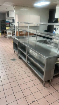Steam Table Stainless Steel Shelf Pass Thru