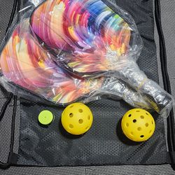 USAPA Approved Pickle Ball Rackets 2 Pack, Grip Tapes, Pickle Balls Portable Pickleball Bag Fiberglass Lightweight